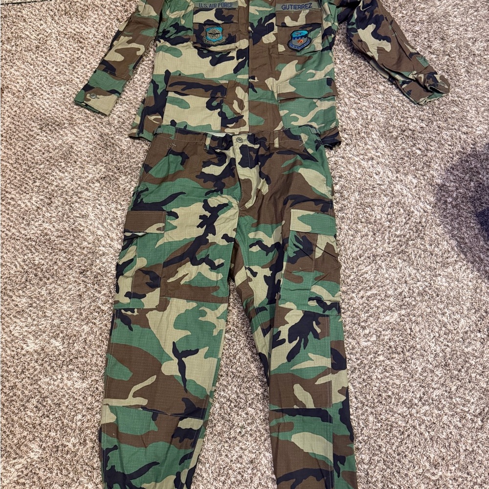Vintage U.S. Air Force Woodland BDU Uniform Set